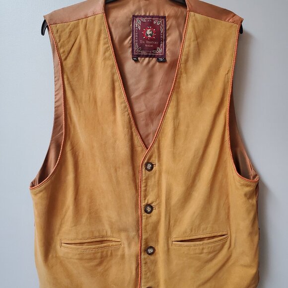 The Territory Ahead Men's Vintage Leather Vest Size XL - Picture 1 of 5